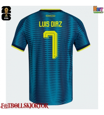 Colombia Luis Diaz #7 Bortatröja VM 2026 Kortärmad